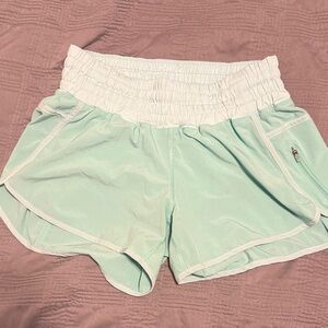 lululemon athletica Mint Green Athletic Shorts with light green Waistband